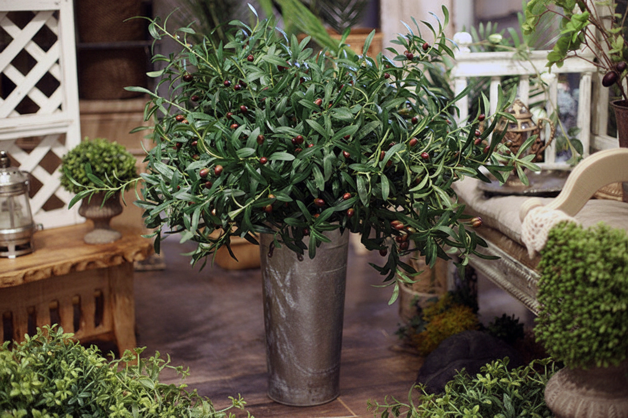 How to Style 40-Inch Faux Olive Branches for a Minimalist Home | Eco Perennial
