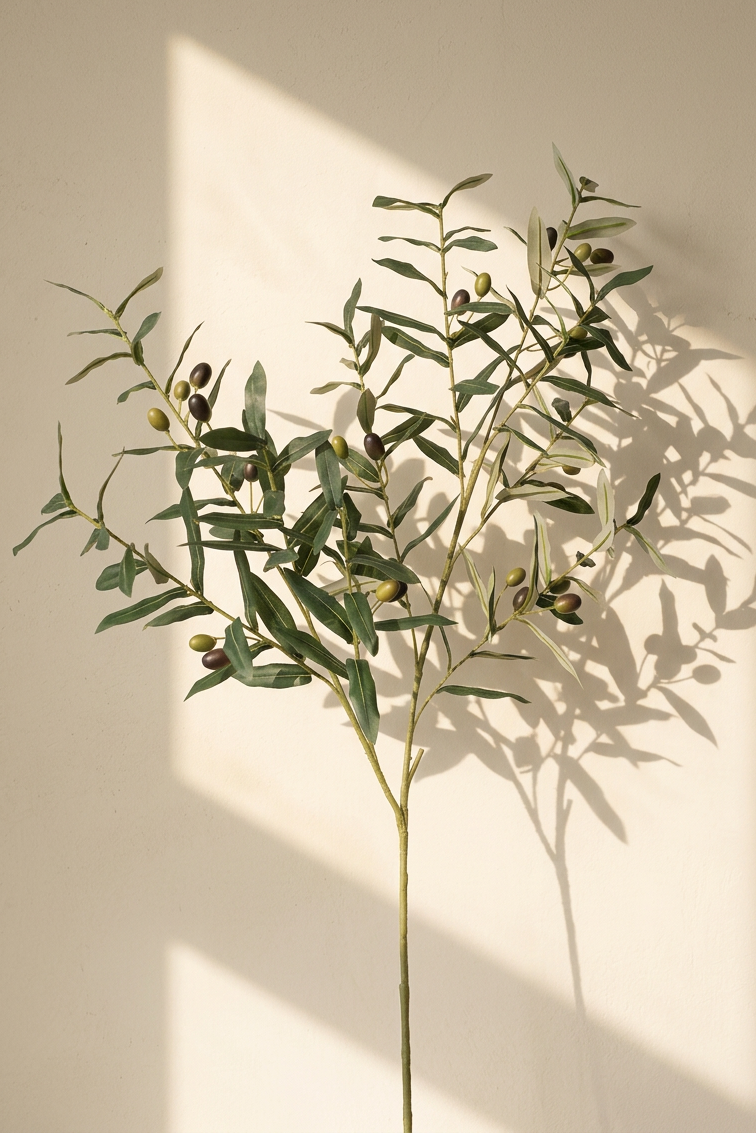 Faux Olive Branches with Two-Tone Olives | 28" & 41" 10-Fork — 41" | Artificial Greenery | Eco Perennial