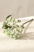 11.4" Petite Faux Berry Stems | 10 Colors Celadon Green | Artificial Greenery | Eco Perennial