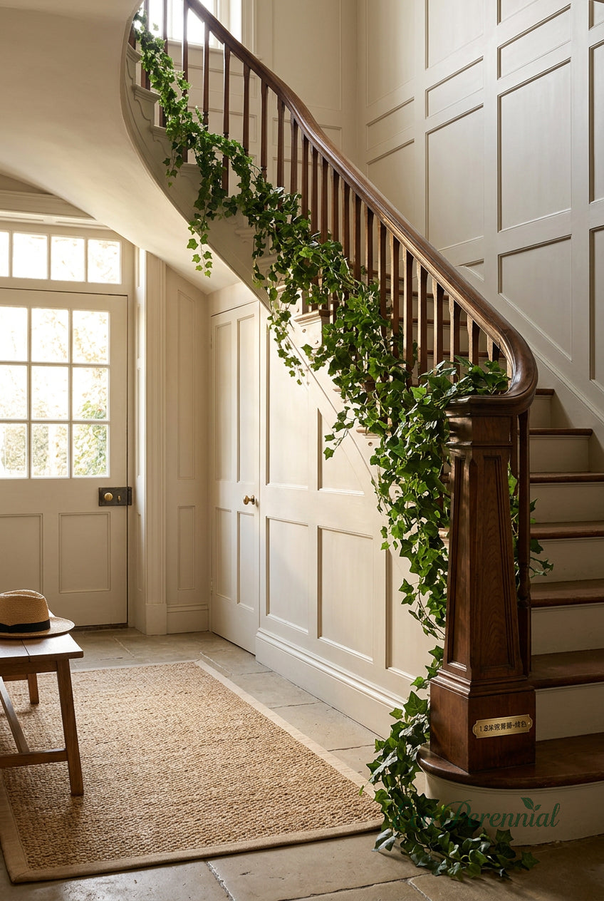 51" Cascading Faux Ivy Vines | 18-Fork Hanging Greenery | Artificial Greenery | Eco Perennial
