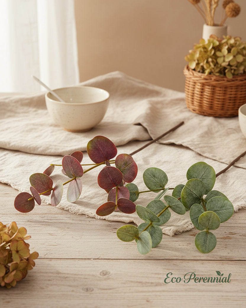 19.6-inch artificial eucalyptus showing flexible stem - Eco Perennial