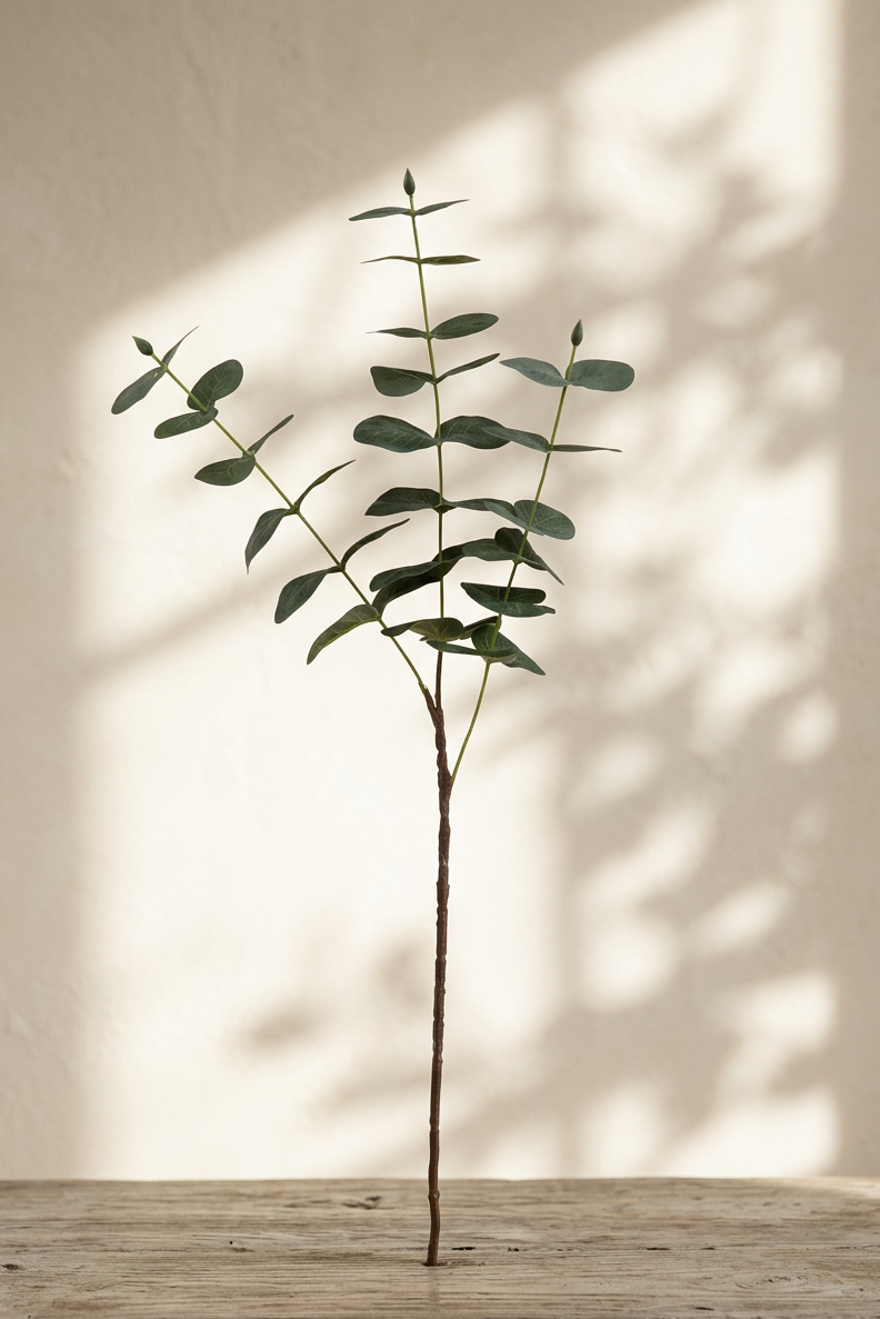 19.7" Real Touch Eucalyptus Stems | 3-Fork & 5-Fork 3-Fork · 19.7" | Artificial Greenery | Eco Perennial
