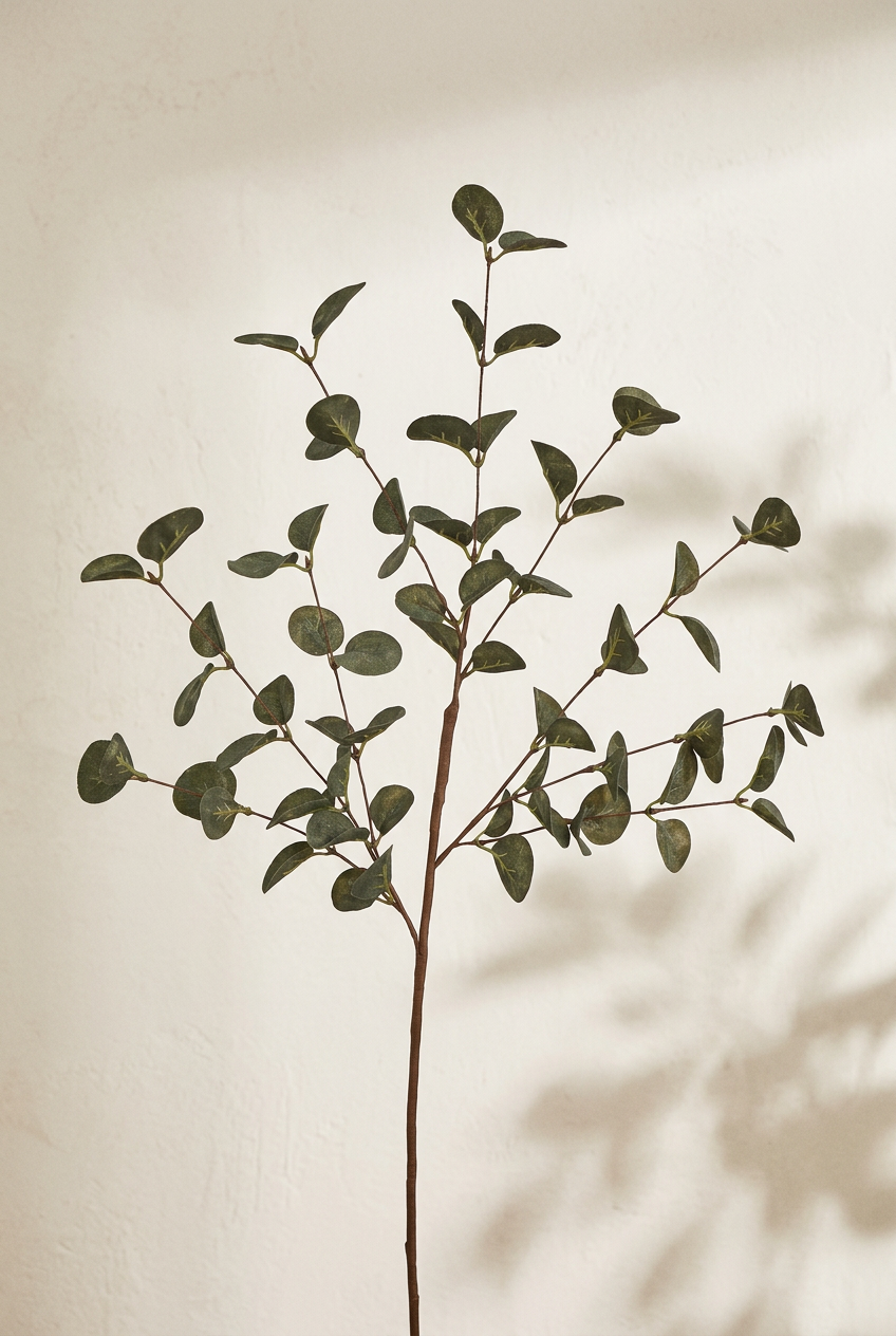 22.8" Faux Eucalyptus Stems | 7 Colors Sage Green | Artificial Greenery | Eco Perennial