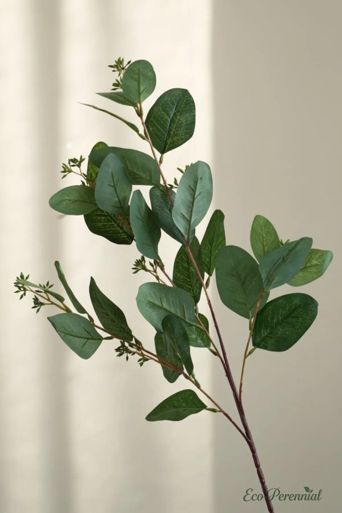 33" Realistic Seeded Silver Dollar Eucalyptus Stem | Eco Perennial | Realistic Faux Silk Flowers for Home Decor - Eco Perennial