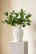 33" Realistic Seeded Silver Dollar Eucalyptus Stem | Eco Perennial Green | Realistic Faux Silk Flowers for Home Decor - Eco Perennial