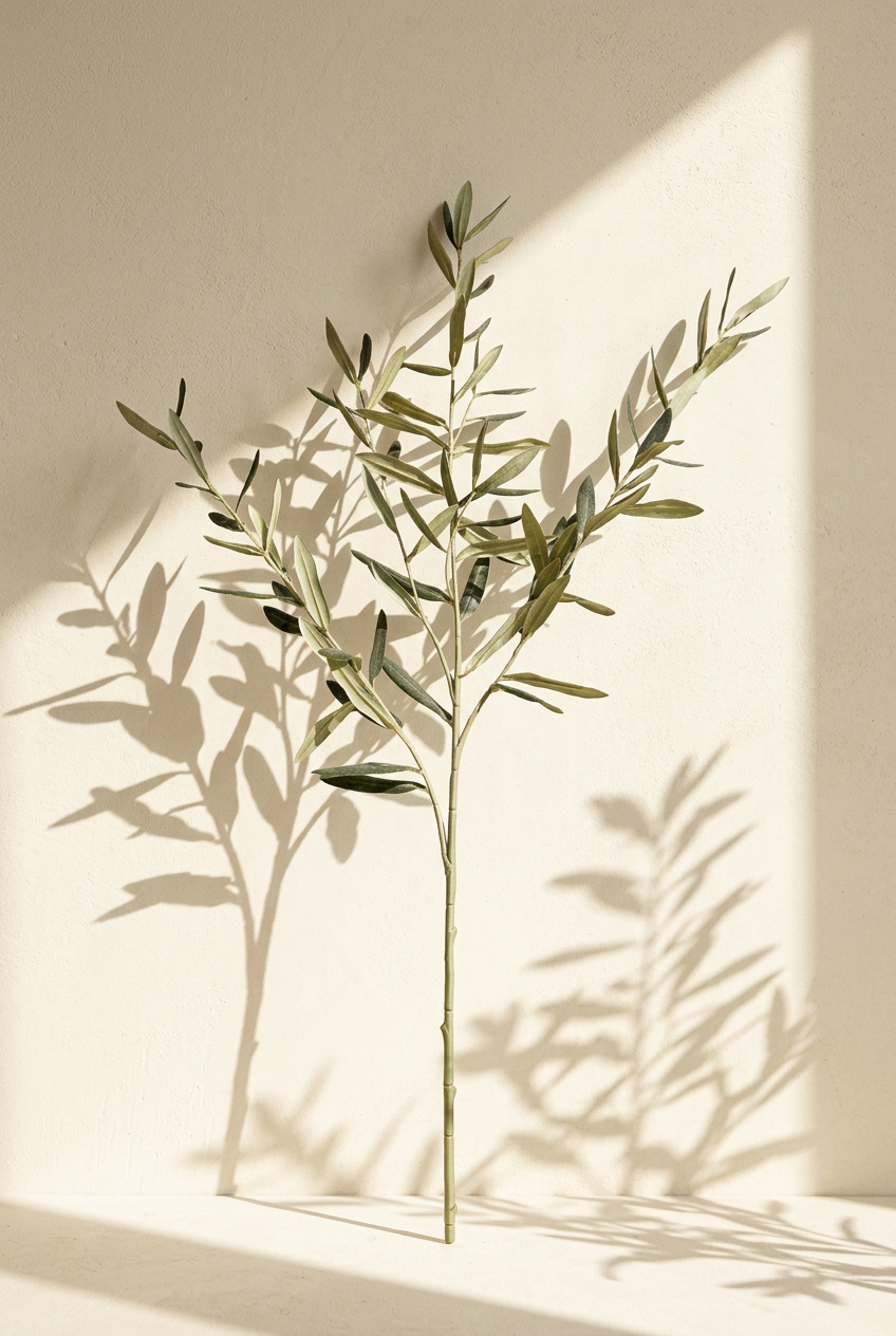 35.4" Flocked Faux Olive Branches | Greenery Stems | Artificial Greenery | Eco Perennial