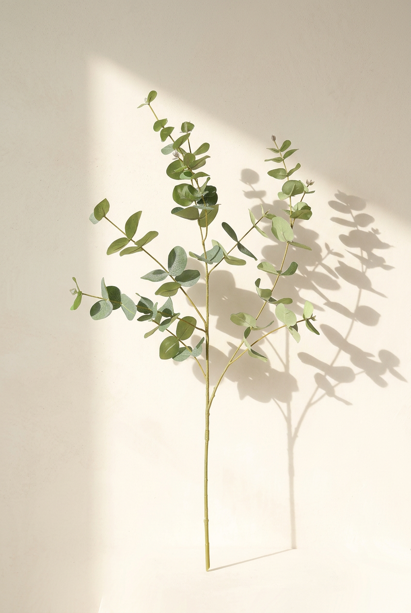 37.4" Tall Faux Eucalyptus Branches | 3 Colors Fresh Green | Artificial Greenery | Eco Perennial