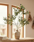 39 inch lifelike faux olive branch with 18-fork structure