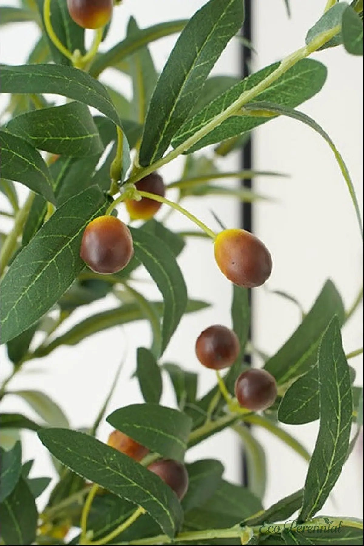 40.5" Large Realistic Faux Olive Branch - Mediterranean Heritage 10-Fork Artificial Greenery Stem | Realistic Faux Silk Flowers for Home Decor - Eco Perennial