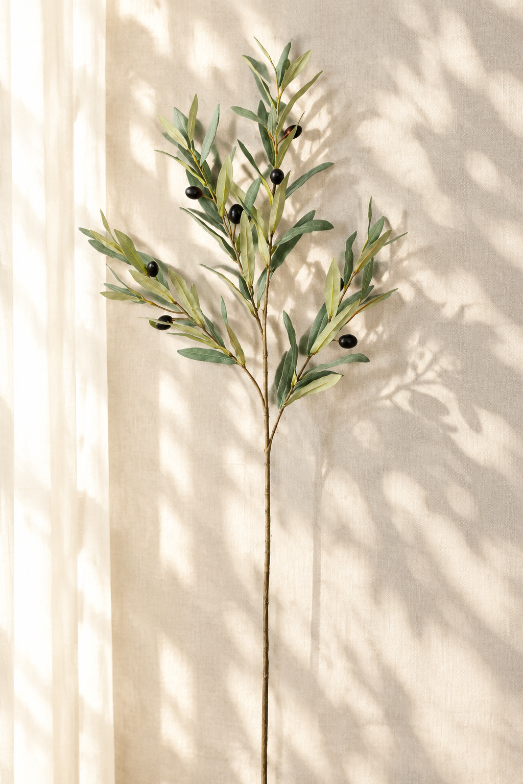 Flocked Faux Olive Branches with Fruit | 35" & 37.5" | Artificial Greenery | Eco Perennial