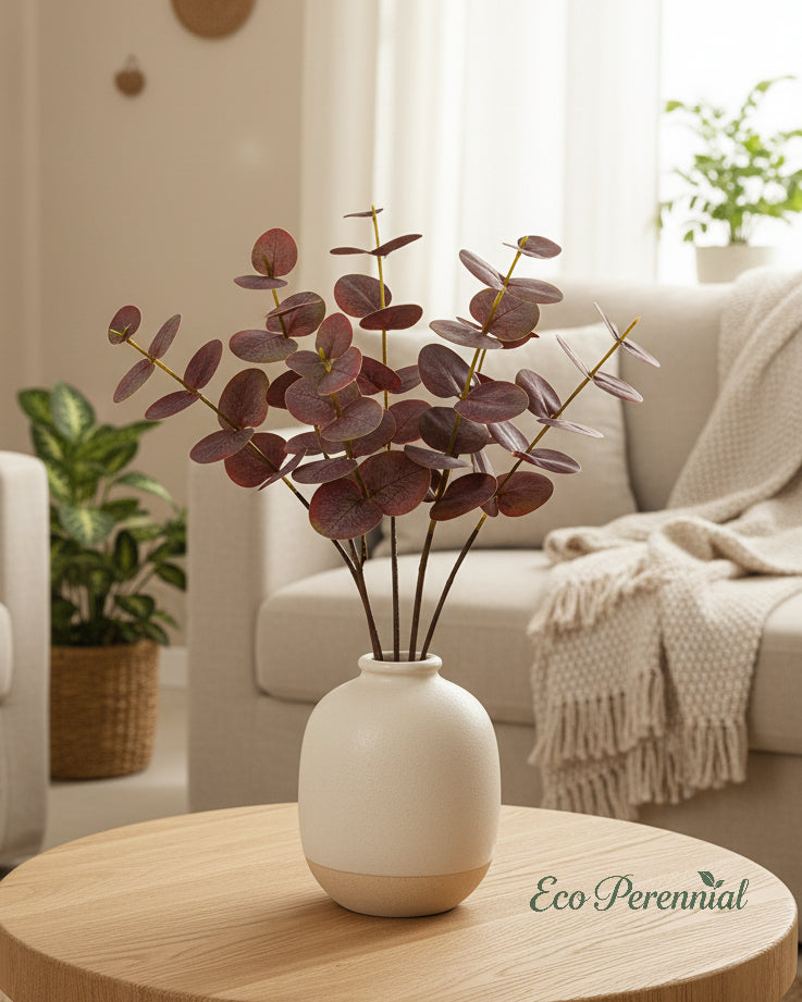 50cm artificial eucalyptus branches for floral arrangements - Eco Perennial