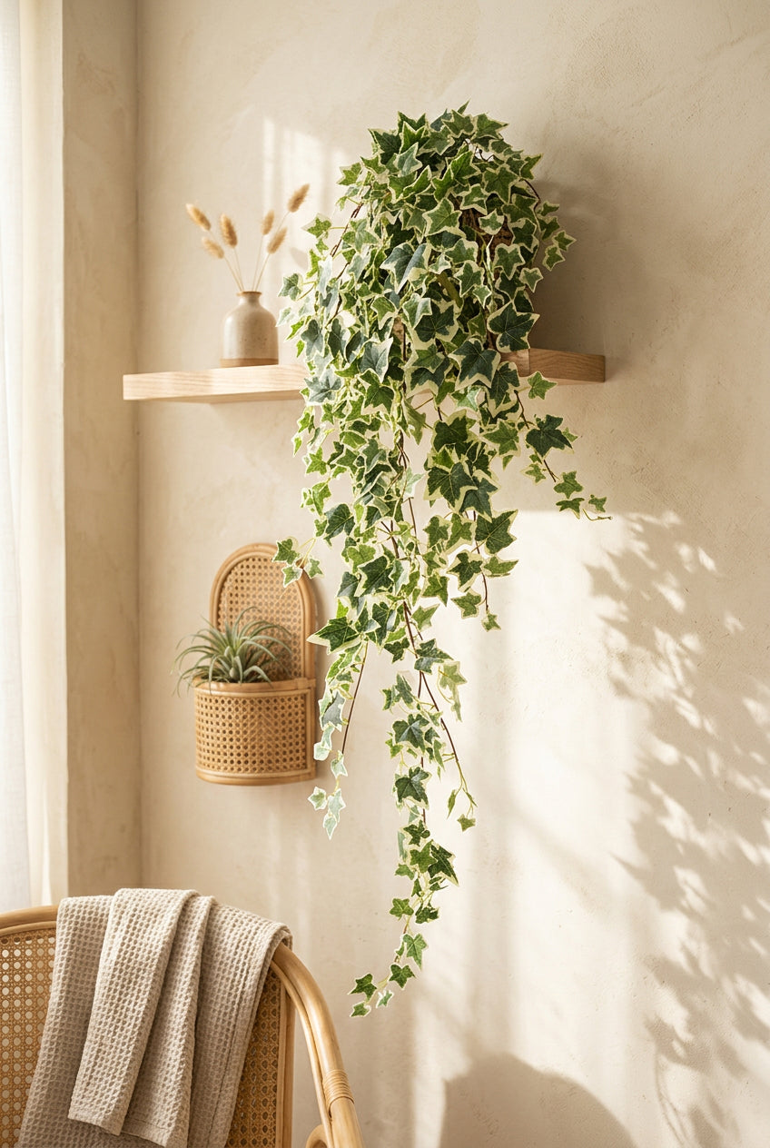 51" Cascading Faux Ivy Vines | 18-Fork Hanging Greenery | Artificial Greenery | Eco Perennial