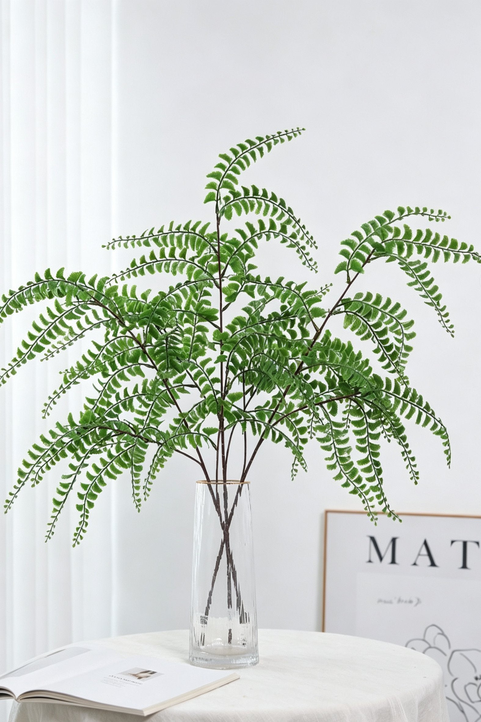 Artificial Maidenhair Fern Branch – Faux Greenery Stem | Artificial Floral Arrangement | Eco Perennial