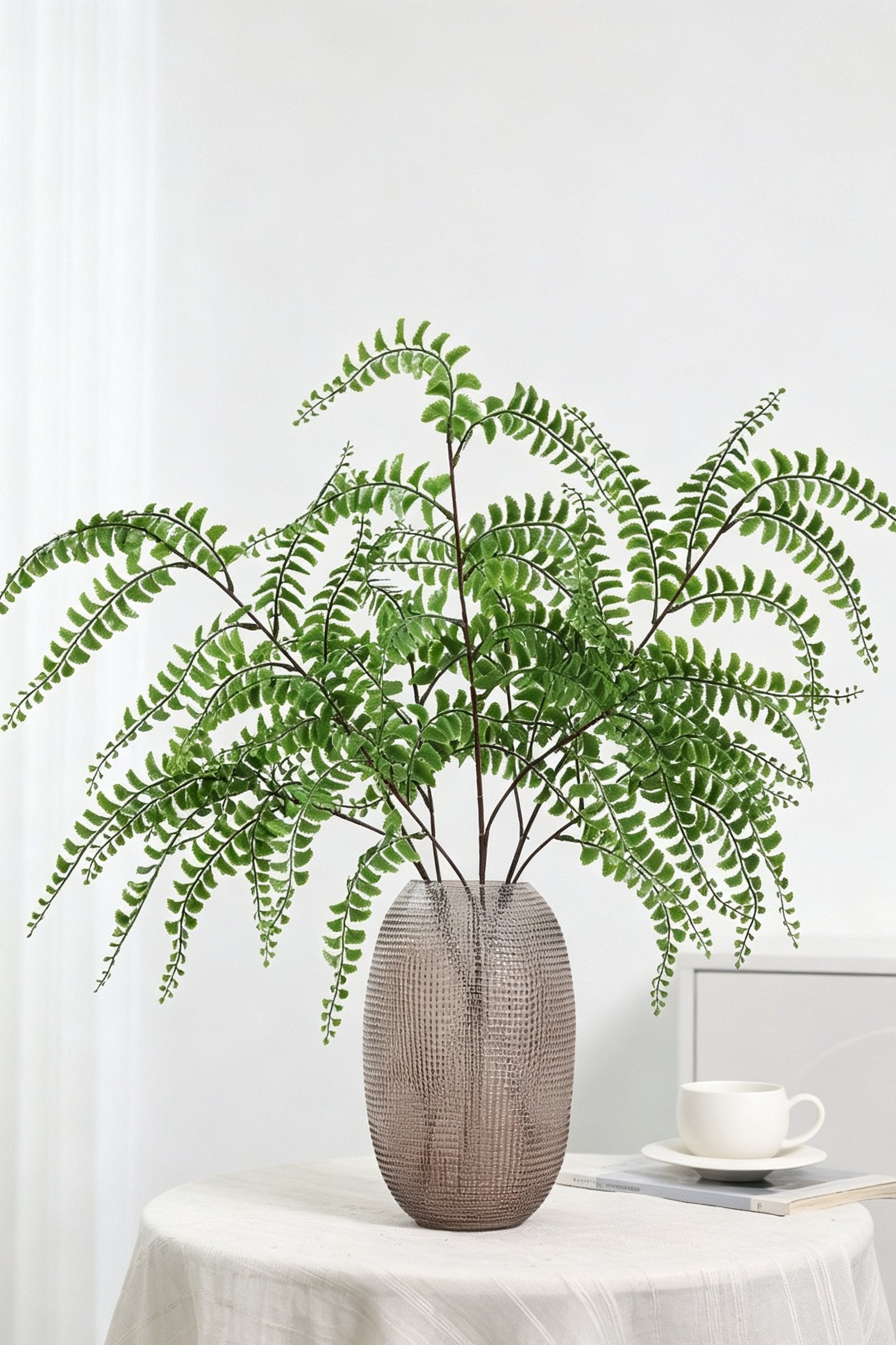 Artificial Maidenhair Fern Branch – Faux Greenery Stem | Artificial Floral Arrangement | Eco Perennial