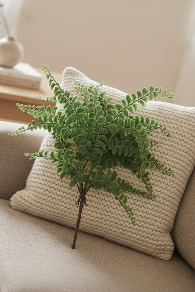 Artificial Maidenhair Fern Branch – Faux Greenery Stem Short | Artificial Floral Arrangement | Eco Perennial