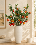 Realistic Faux Pomegranate Branch | 32.3" Artificial Pomegranate Stem with 7 Fruits | Artificial Greenery | Eco Perennial