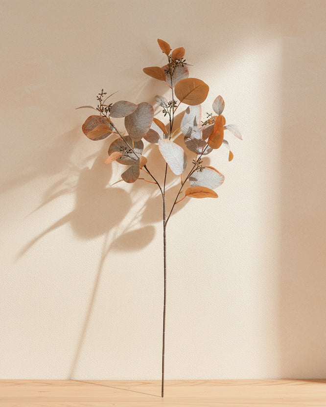 Bundle of faux seeded eucalyptus branches for home decor - Eco Perennial