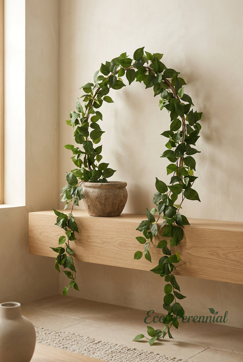71" Cascading Faux Ivy & Heartleaf Vines | Artificial Greenery | Eco Perennial