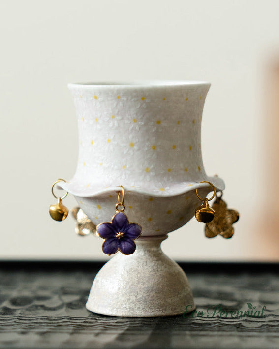 Hand-painted floral ceramic tea cup unique gift for tea lovers — Eco Perennial