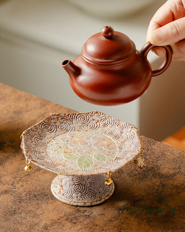 Hand-painted lilac ceramic dish unique gift for home decor lovers — Eco Perennial