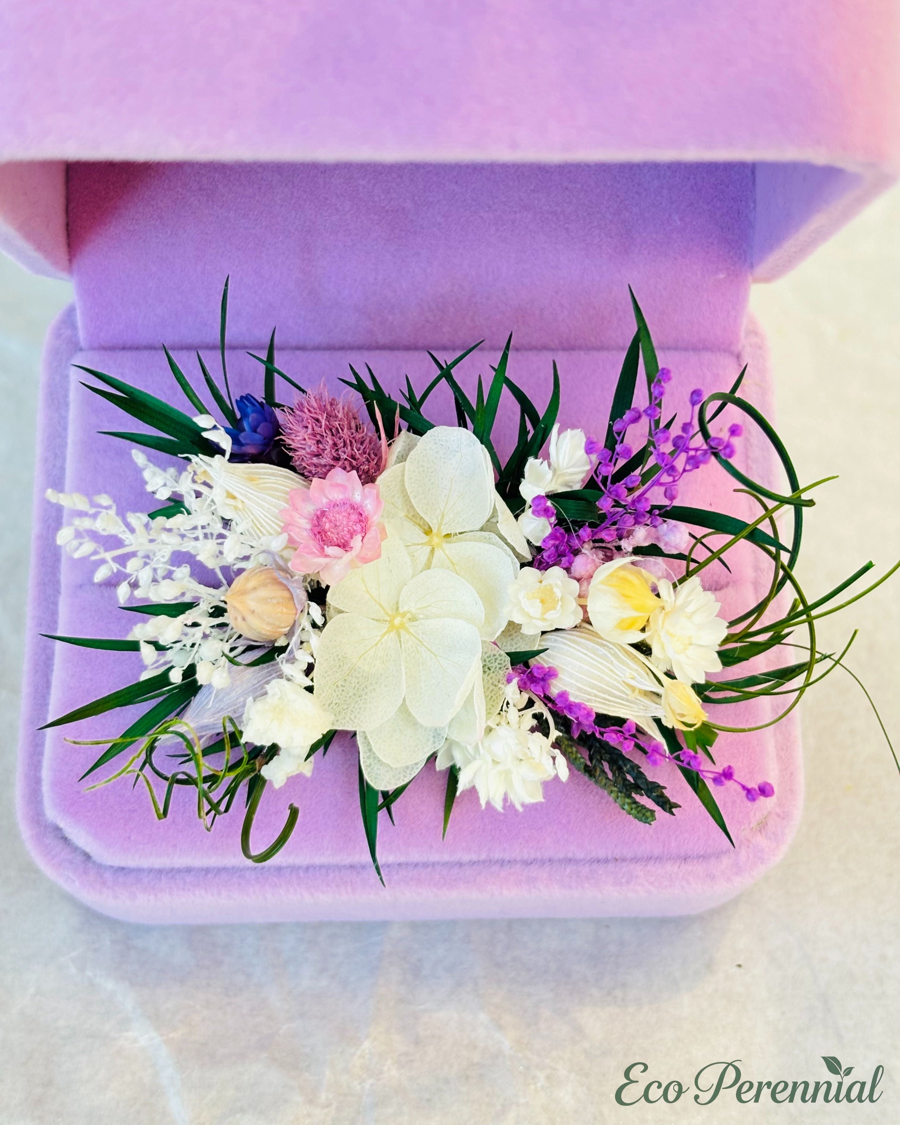 Lavender Bloom Preserved Flower Ring – Handcrafted Bridal Floral Jewelry | Jewelry | Eco Perennial
