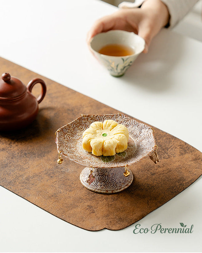 Lilac auspicious cloud ceramic dish whimsical artisan home decor — Eco Perennial