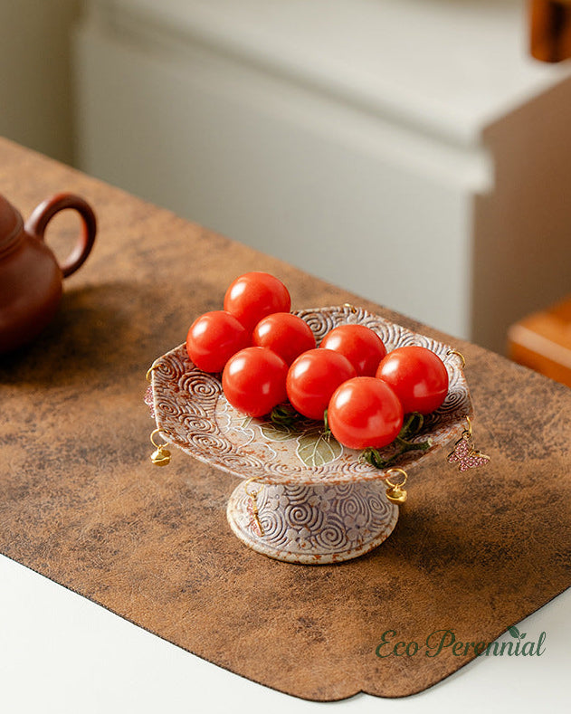Lilac auspicious cloud ceramic dish whimsical artisan home decor — Eco Perennial