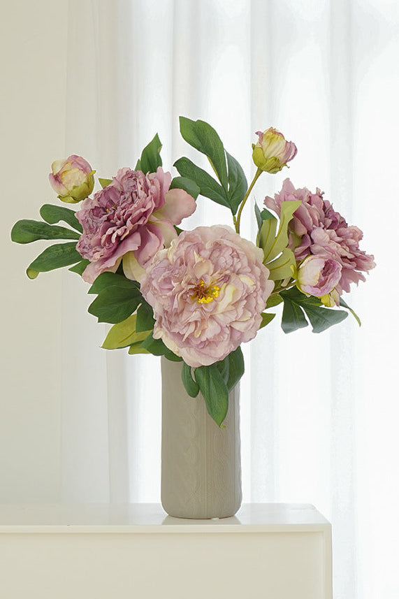 "Imperial Bloom" | Large Silk Peony Stem | Premium Faux Peony Flower | Artificial Floral Arrangement | Eco Perennial