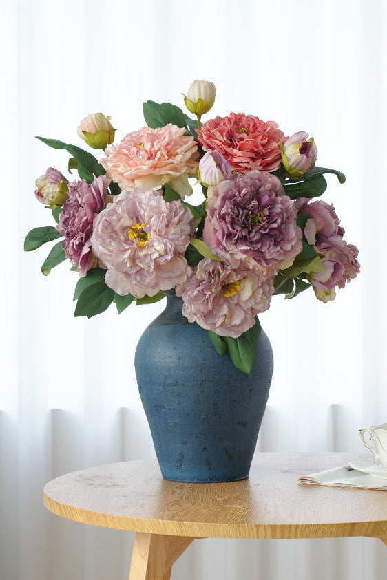 "Imperial Bloom" | Large Silk Peony Stem | Premium Faux Peony Flower | Artificial Floral Arrangement | Eco Perennial