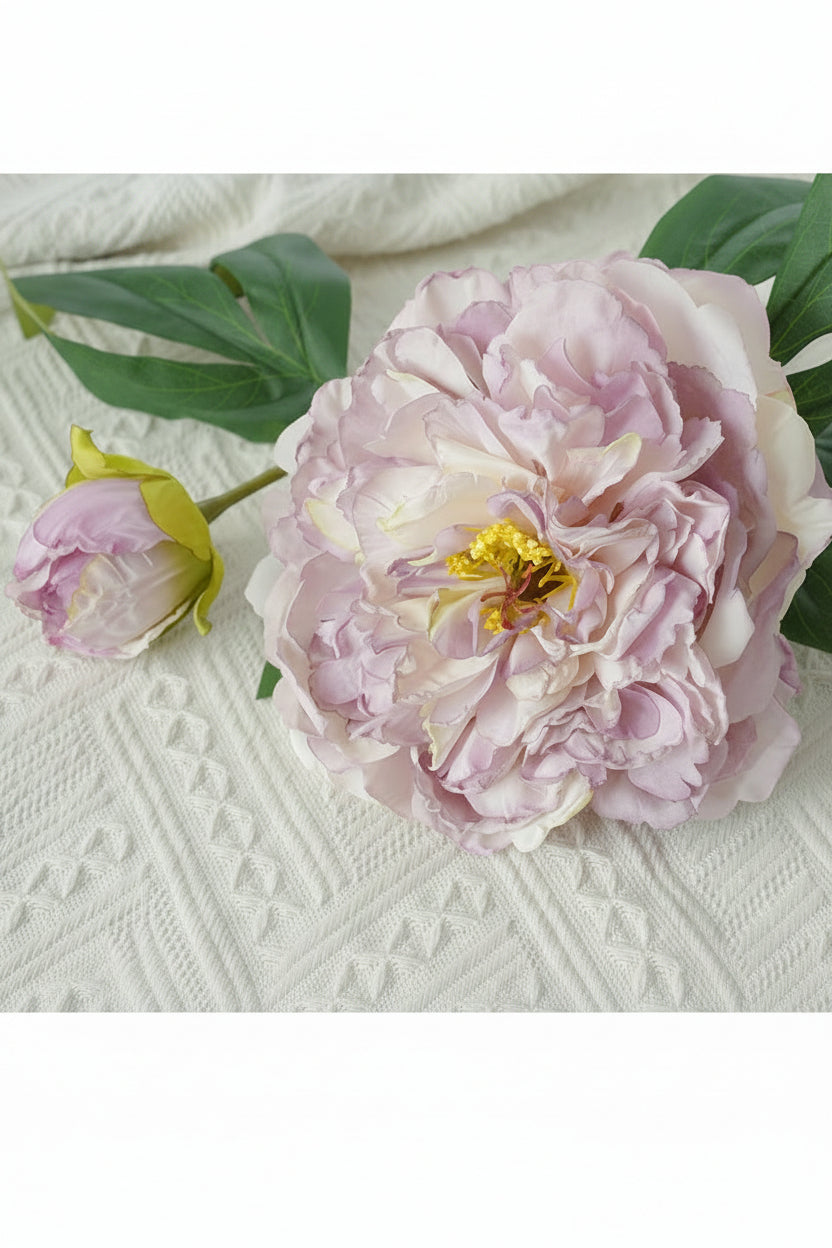 "Imperial Bloom" | Large Silk Peony Stem | Premium Faux Peony Flower | Artificial Floral Arrangement | Eco Perennial
