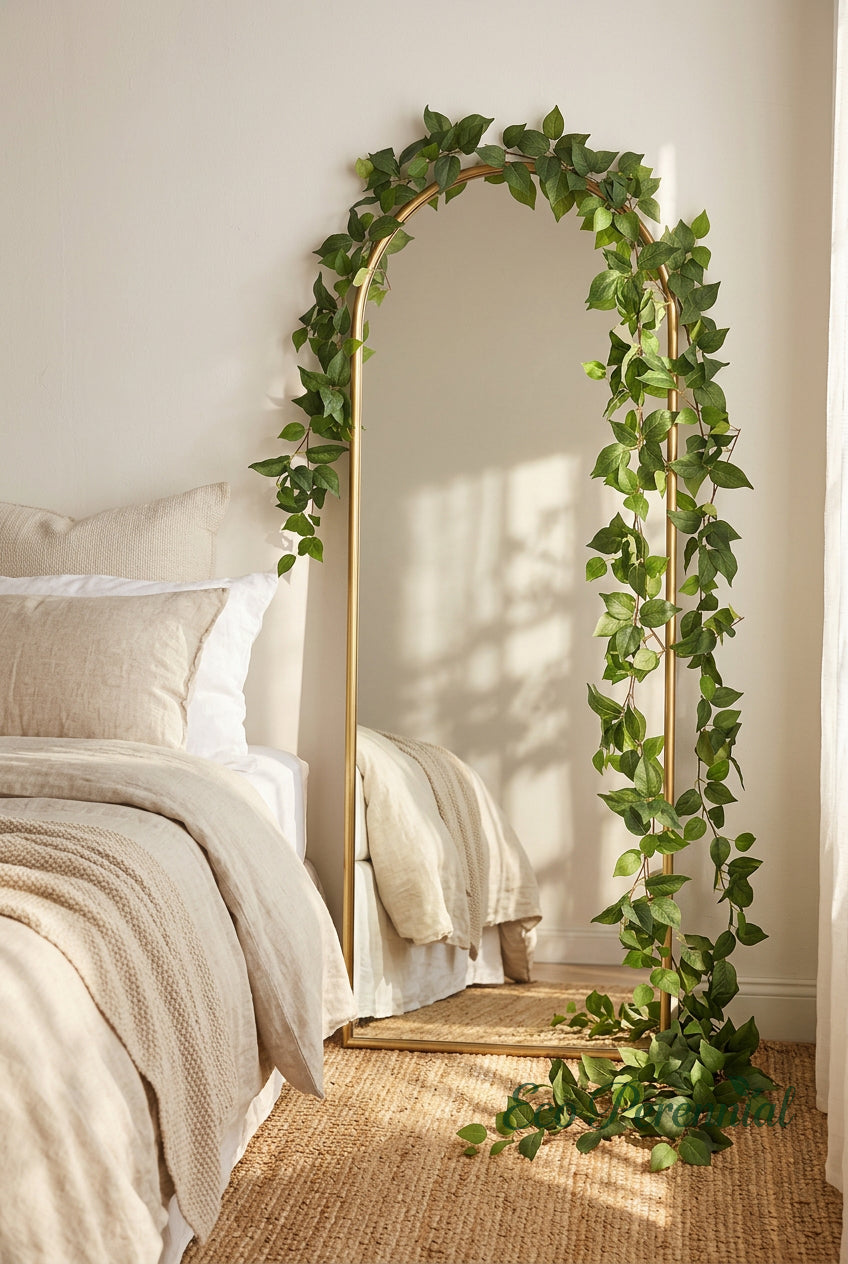 71" Cascading Faux Ivy & Heartleaf Vines | Artificial Greenery | Eco Perennial