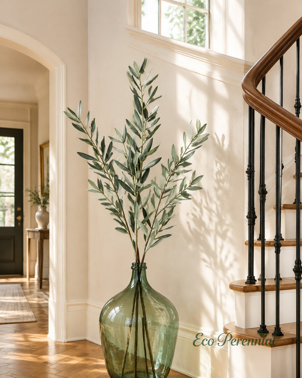 Flocked Faux Olive Branches Without Fruit | 18.5", 38" & 40" | Artificial Greenery | Eco Perennial