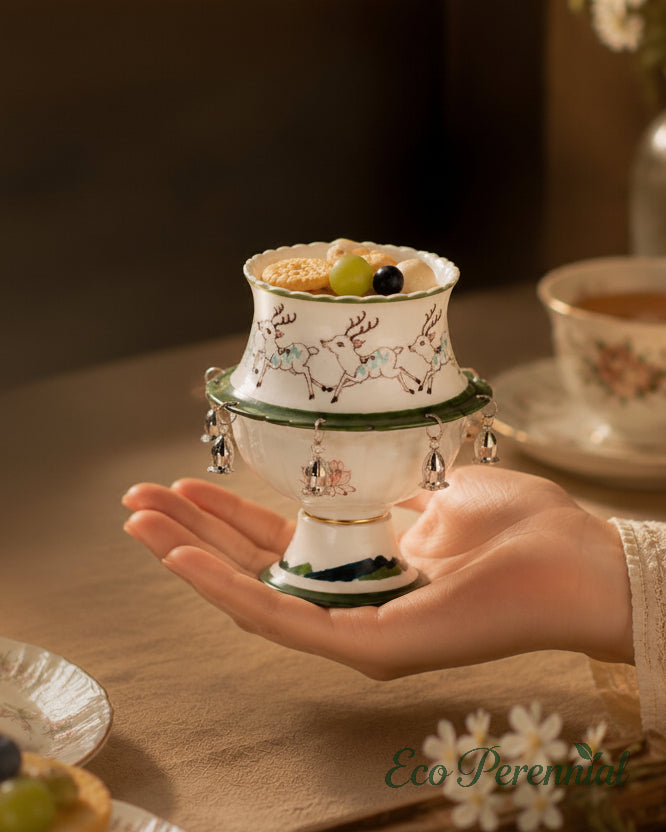 Unique rotating tea or coffee mug with nature-inspired woodland story