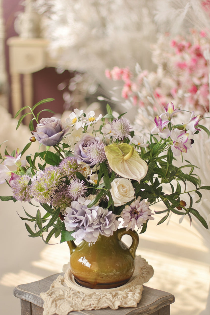 "Amethyst Dream" | Grand French Lavender Silk Bouquet | Artificial Floral Arrangement | Eco Perennial