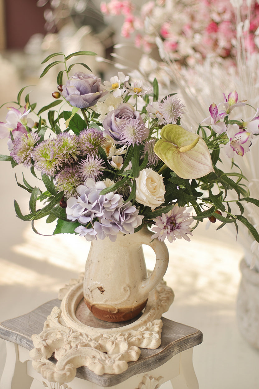"Amethyst Dream" | Grand French Lavender Silk Bouquet | Artificial Floral Arrangement | Eco Perennial