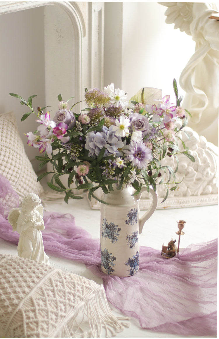 "Amethyst Dream" | Grand French Lavender Silk Bouquet | Artificial Floral Arrangement | Eco Perennial