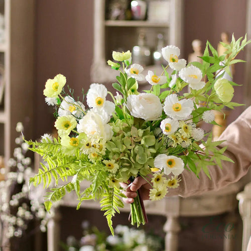 "Antique Mauve" Artisan Bouquet | Moody Dusty Rose Arrangement | Realistic Faux Silk Flowers for Home Decor - Eco Perennial
