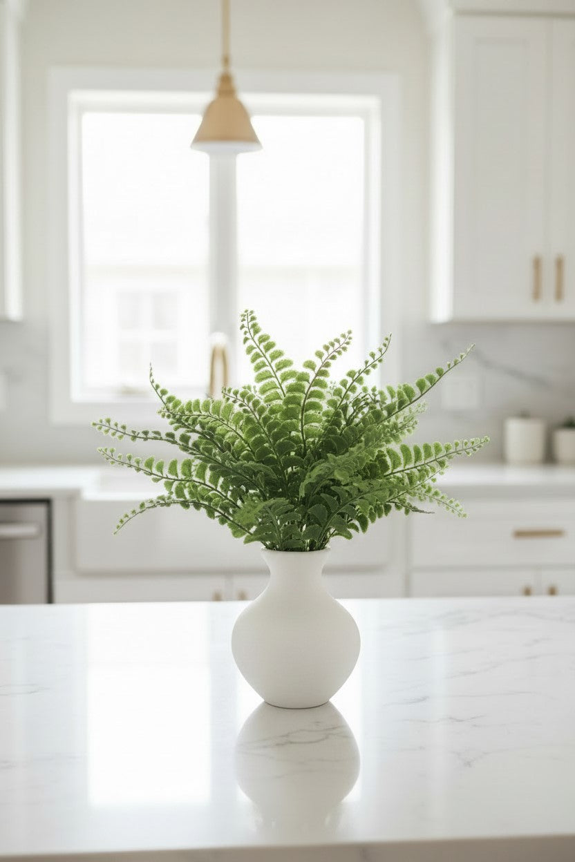 Artificial Maidenhair Fern Branch – Faux Greenery Stem | Artificial Floral Arrangement | Eco Perennial