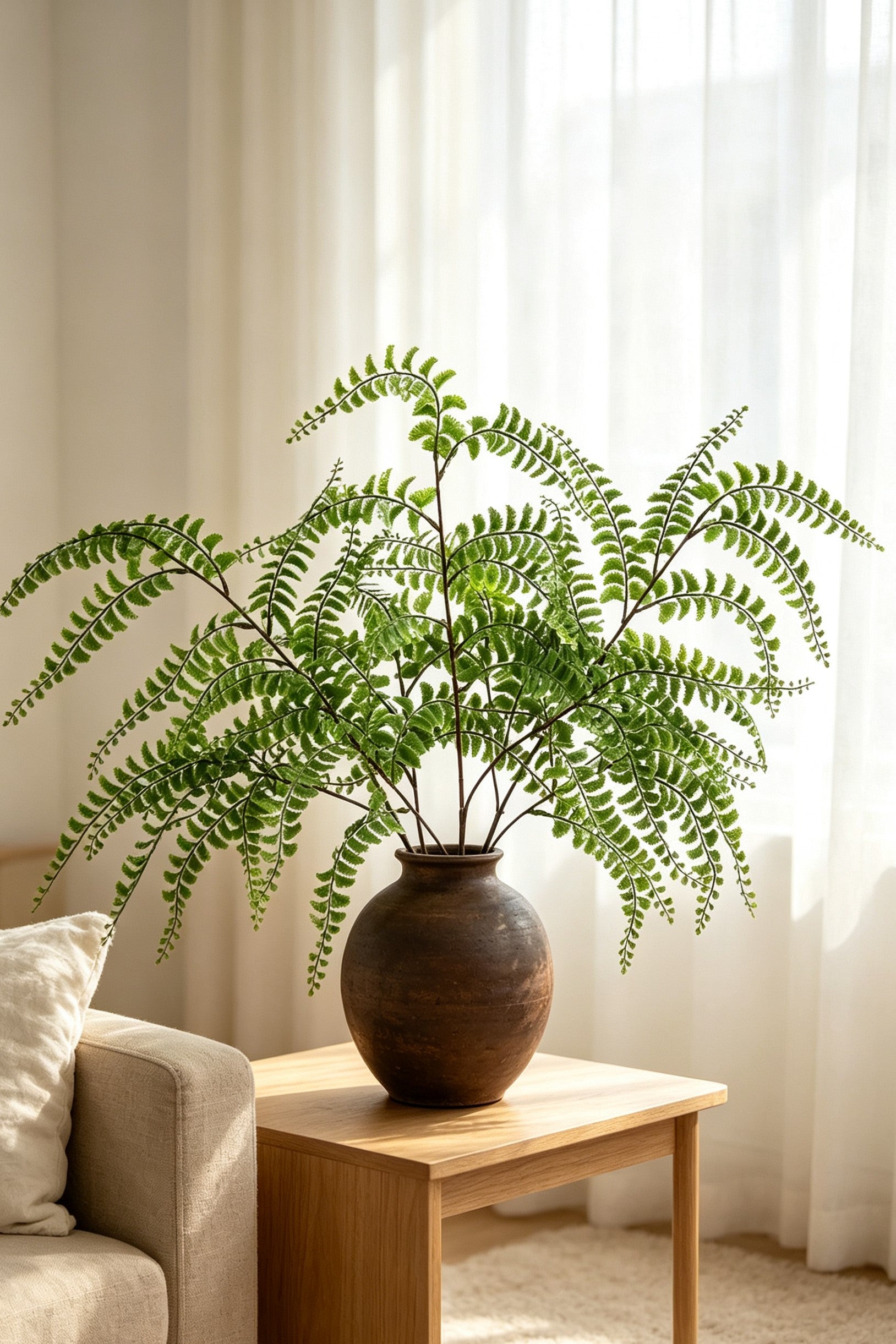 Artificial Maidenhair Fern Branch – Faux Greenery Stem | Artificial Floral Arrangement | Eco Perennial