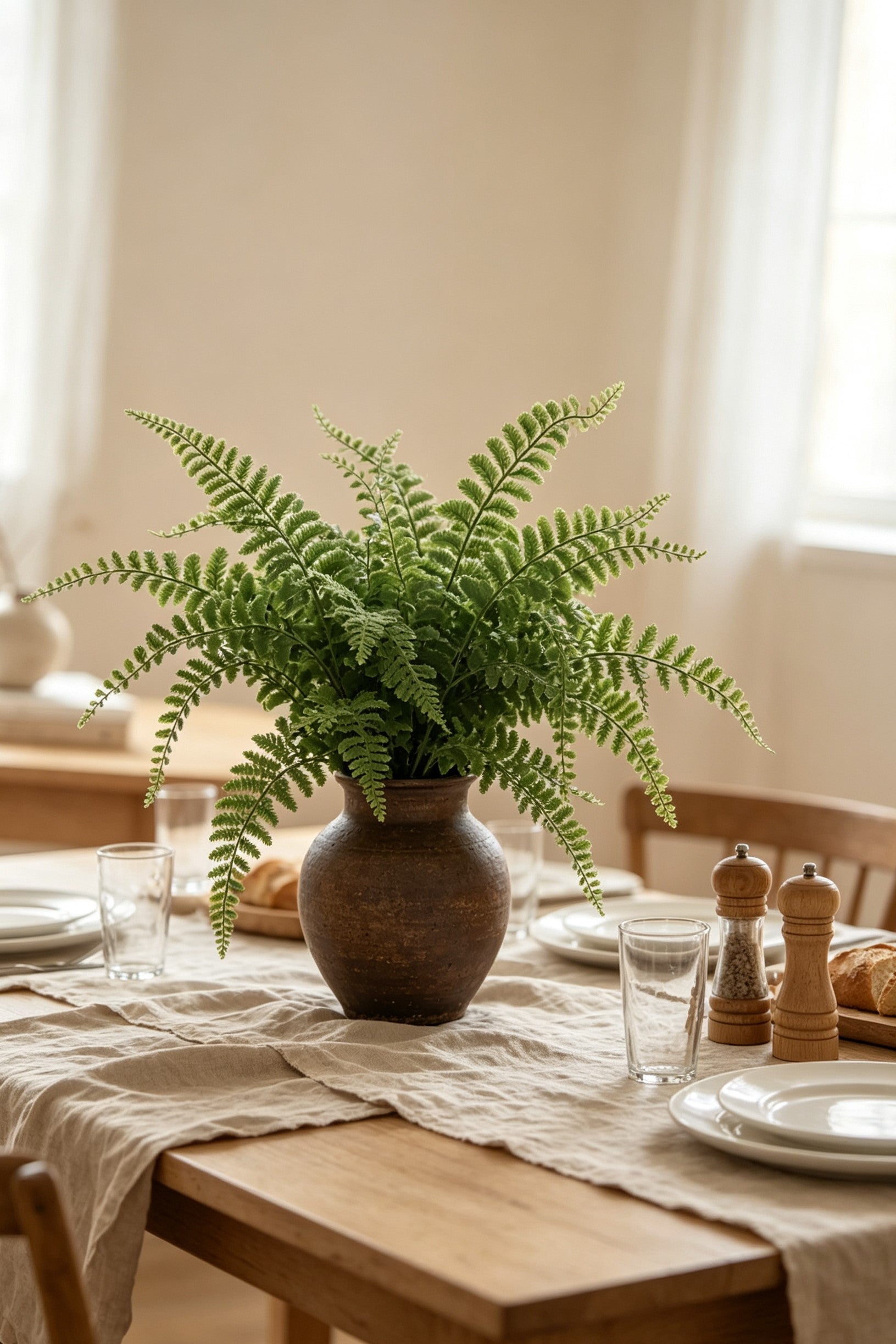 Artificial Maidenhair Fern Branch – Faux Greenery Stem | Artificial Floral Arrangement | Eco Perennial