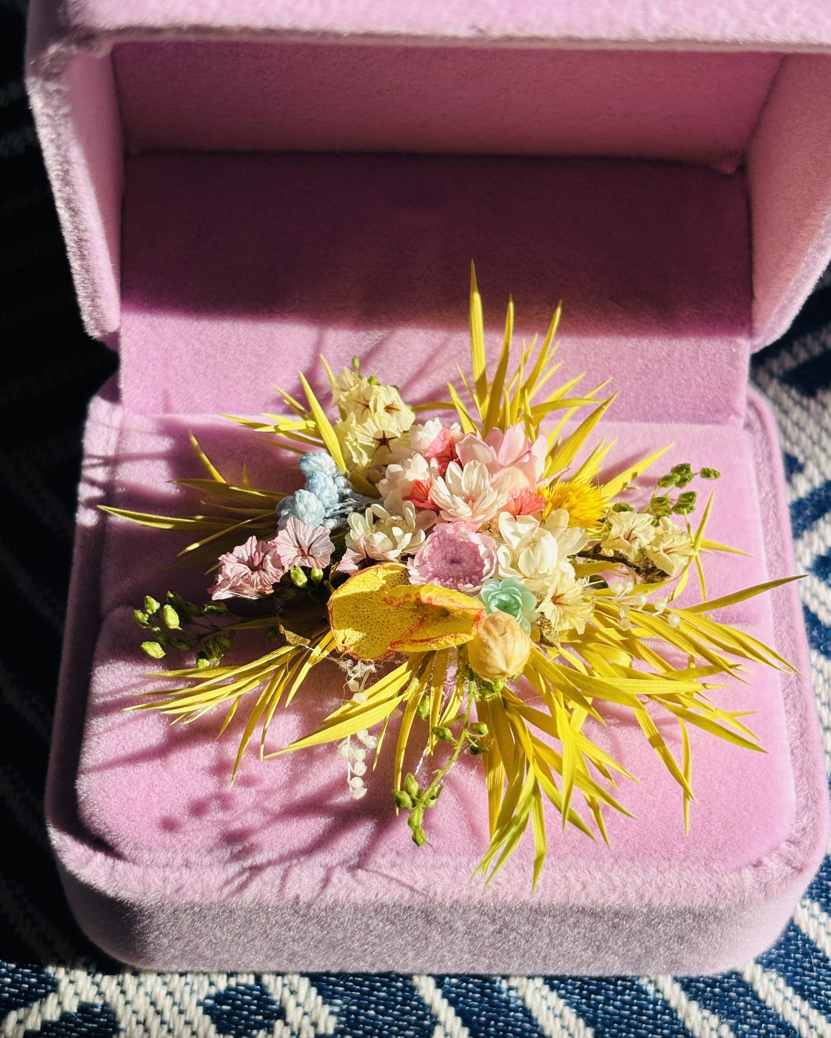 "Artisan’s Surprise" Preserved Flower Ring | Handcrafted Unique Wildflower Bouquet - Eco Perennial | Jewelry | Eco Perennial
