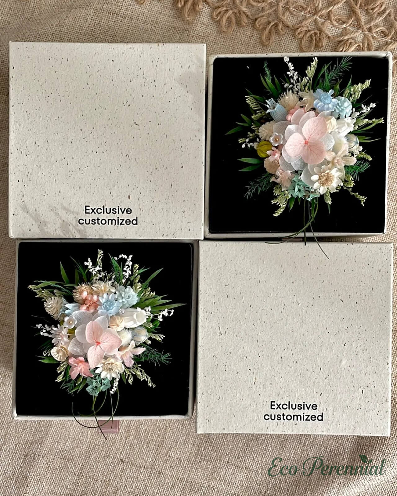 Blush Blue Meadow Preserved Flower Ring – Handcrafted Bridal Floral Jewelry | Jewelry | Eco Perennial