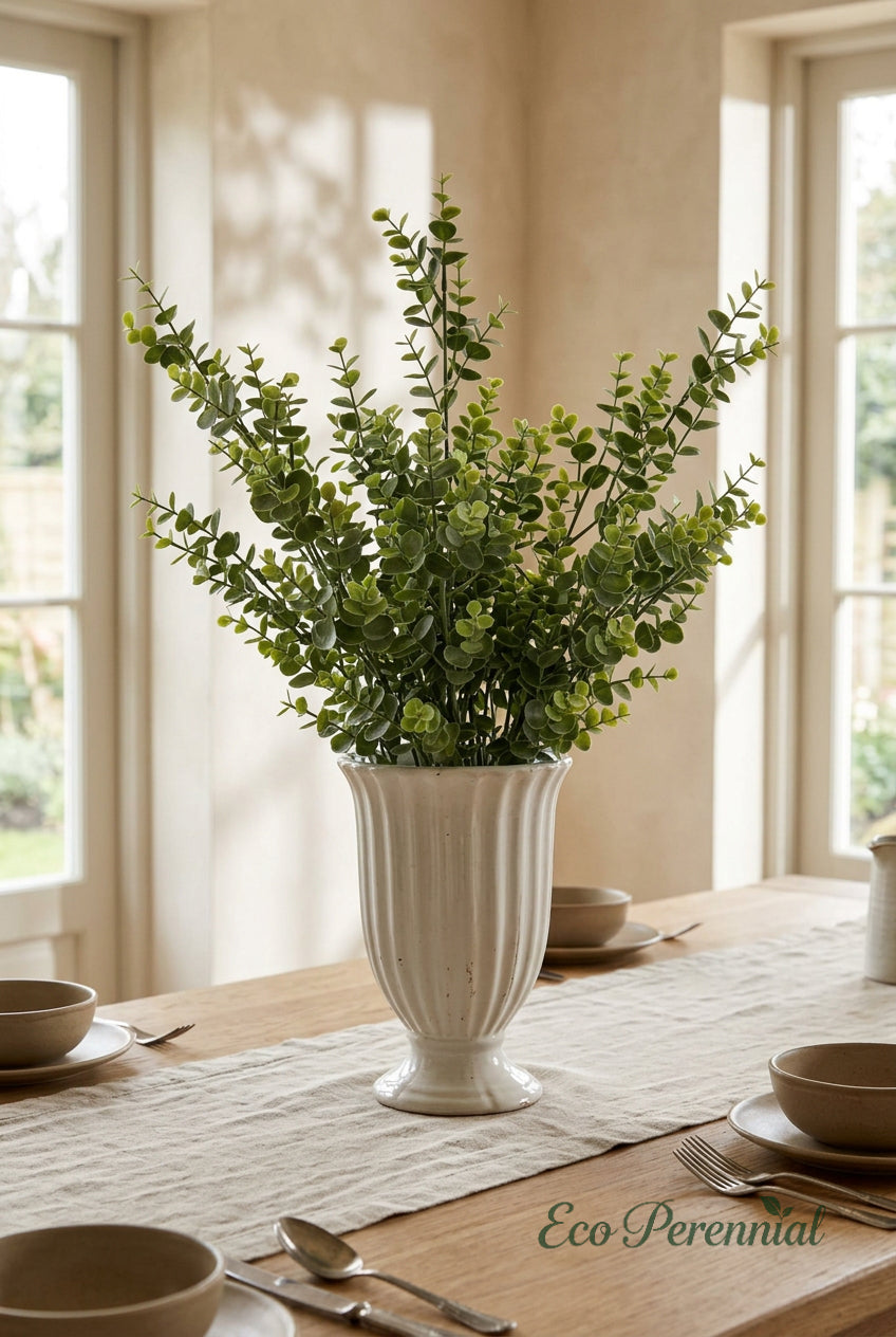 27.6" Real Touch Eucalyptus Stems | 3 Colors | Artificial Greenery | Eco Perennial