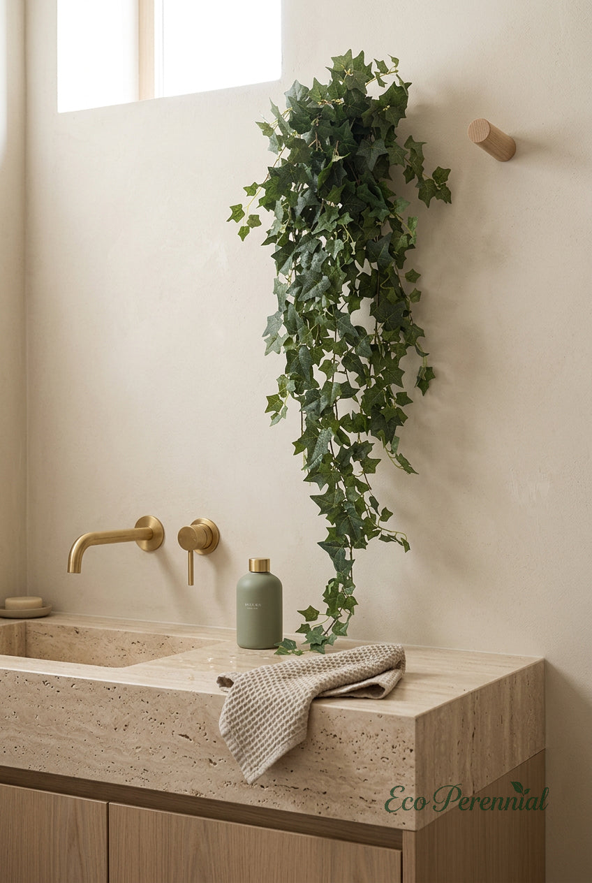 51" Cascading Faux Ivy Vines | 18-Fork Hanging Greenery | Artificial Greenery | Eco Perennial