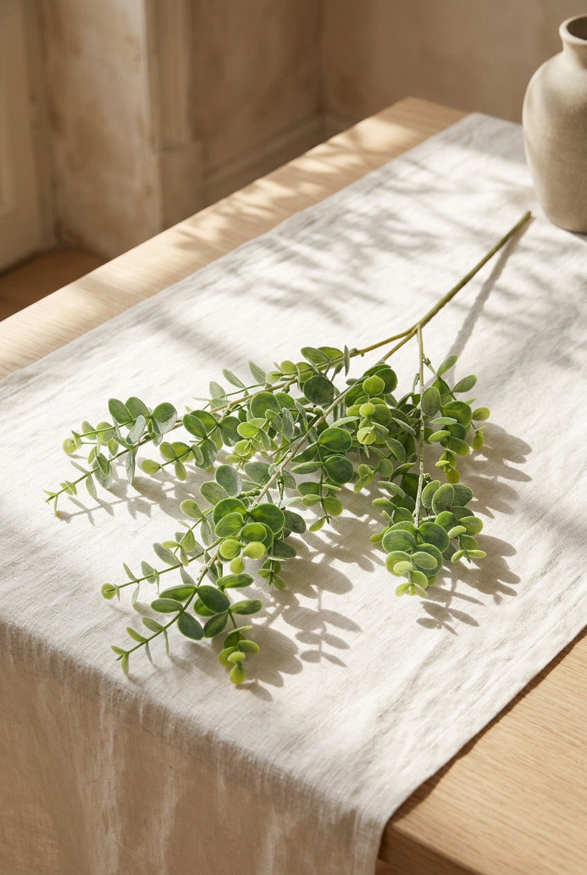 27.6" Real Touch Eucalyptus Stems | 3 Colors Classic Green | Artificial Greenery | Eco Perennial