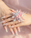 Pink Blue Ring - Natural Scale Pink BG