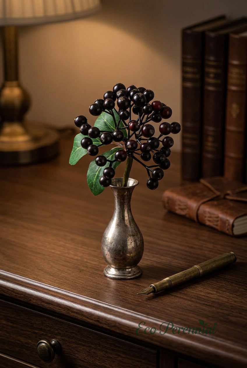 11.4" Petite Faux Berry Stems | 10 Colors | Artificial Greenery | Eco Perennial