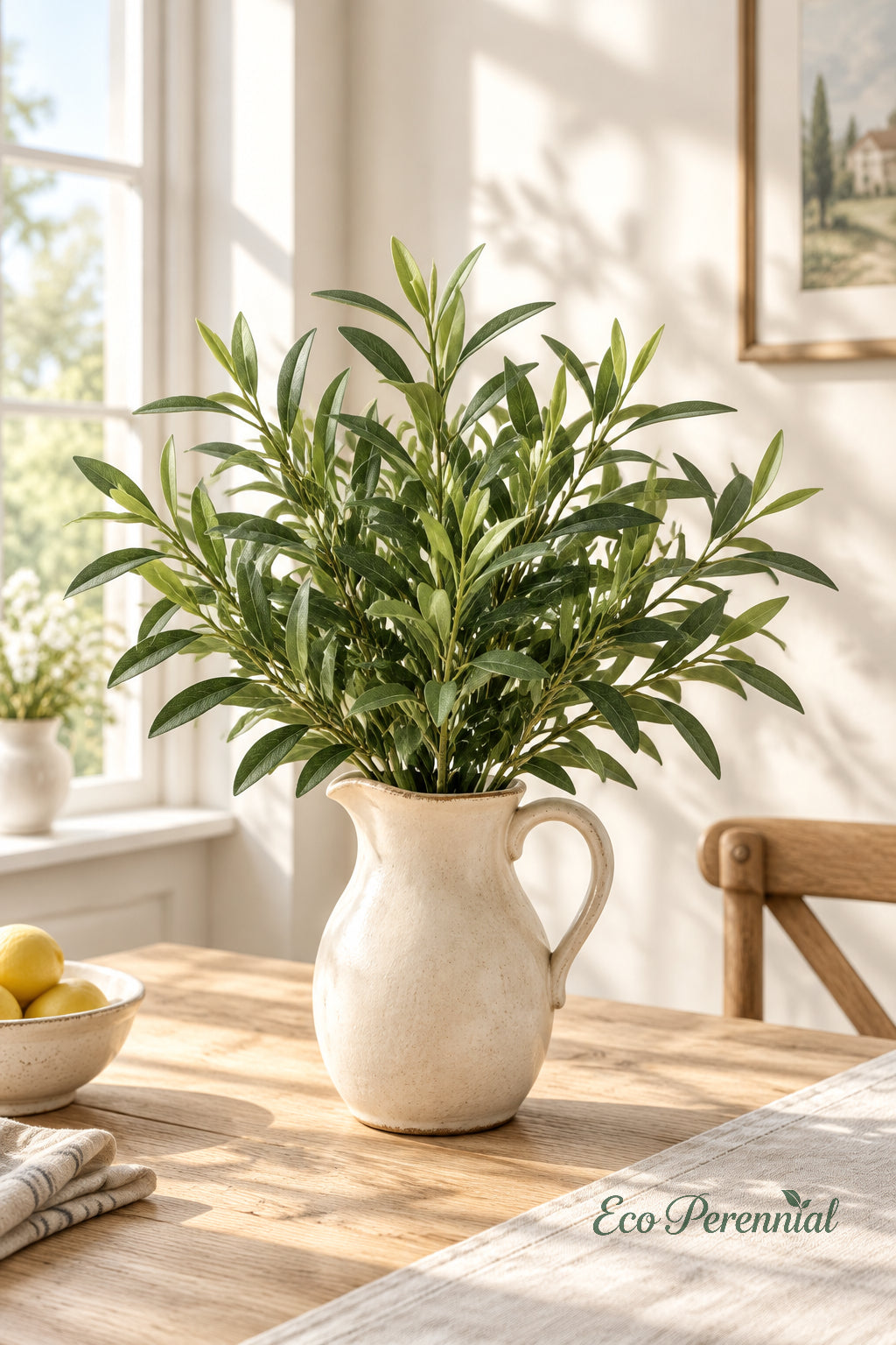 Petite Faux Olive Branches | Seamless, Shed-Resistant Stems | Artificial Greenery | Eco Perennial