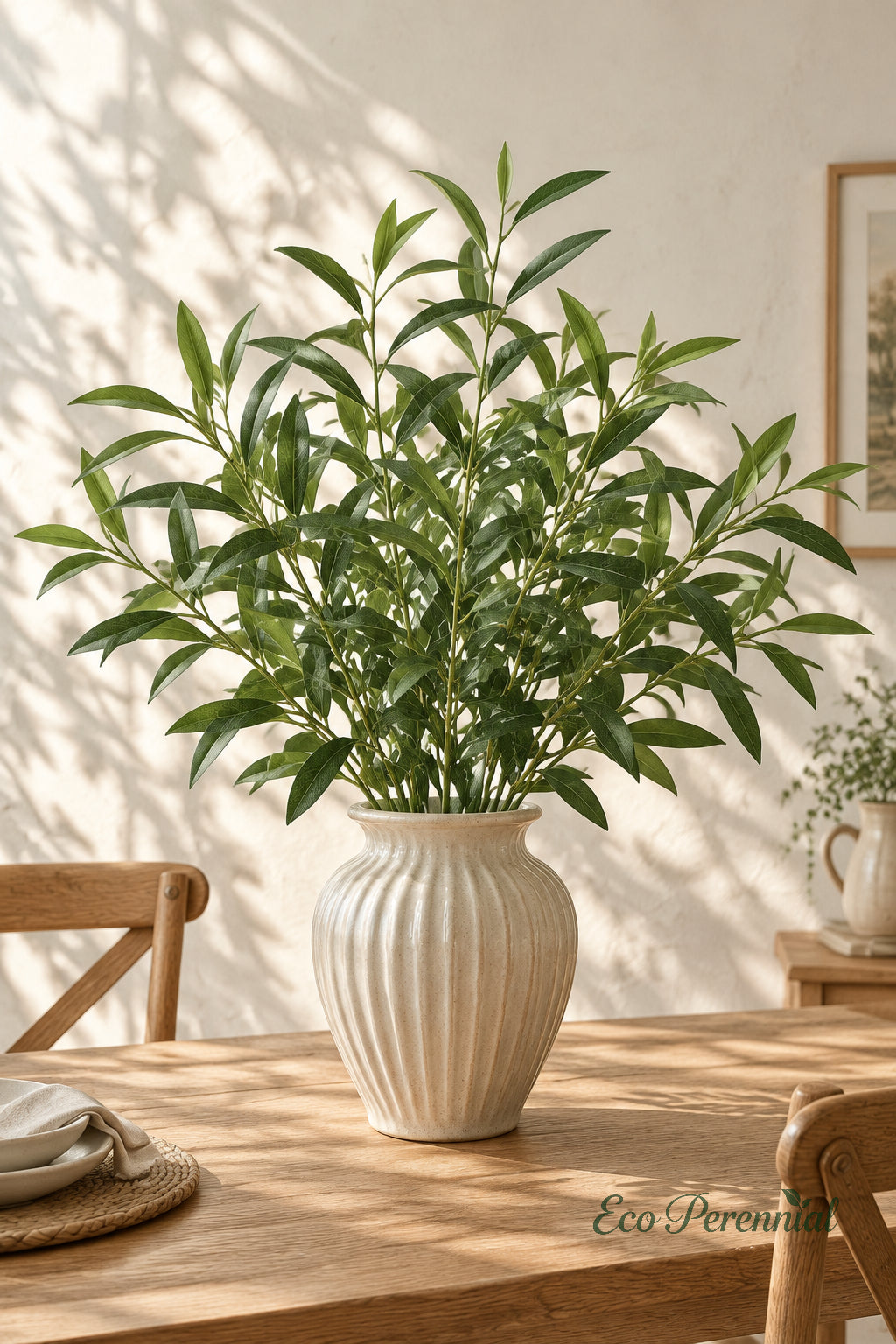Petite Faux Olive Branches | Seamless, Shed-Resistant Stems | Artificial Greenery | Eco Perennial