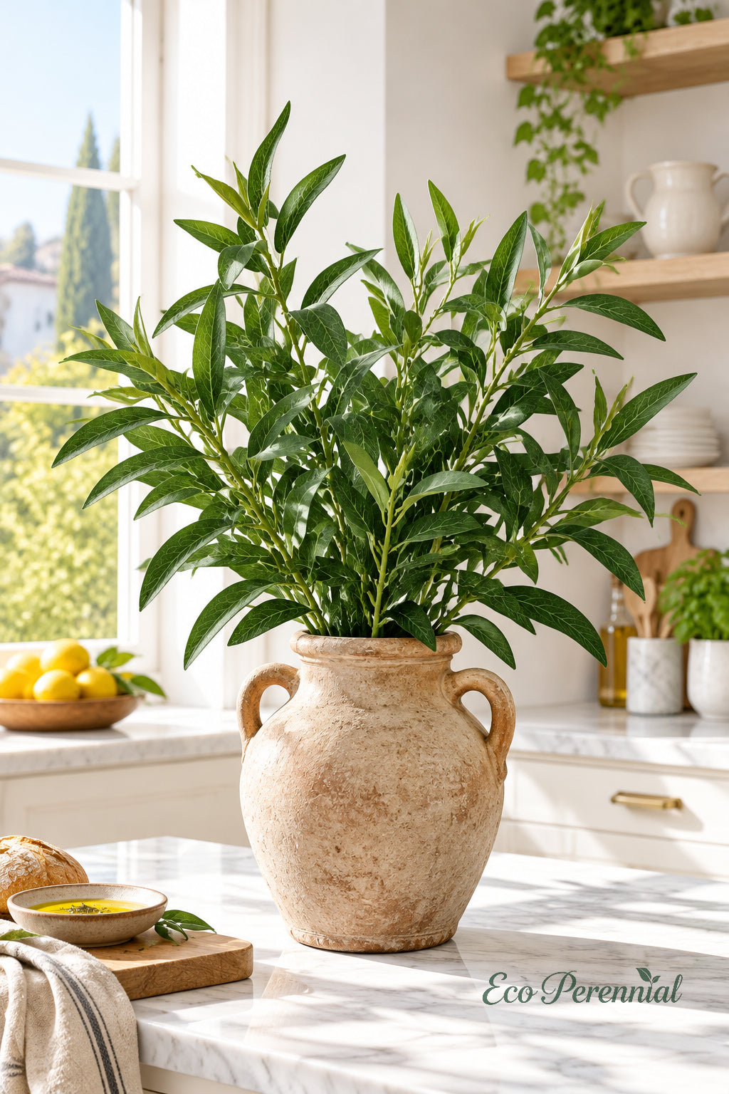 Petite Faux Olive Branches | Seamless, Shed-Resistant Stems | Artificial Greenery | Eco Perennial